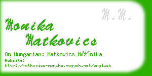 monika matkovics business card